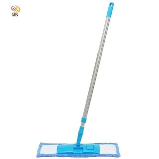 【月陽】可伸縮加寬型超細珊瑚絨靜電不鏽鋼除塵拖把平板拖把(1018)
