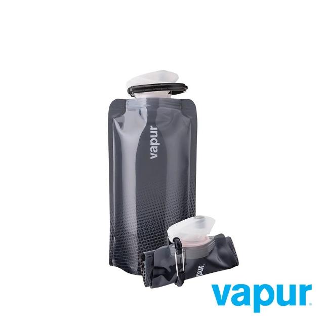 【美國Vapur】Shades 運動摺疊水袋 0.5L 灰10201(運動水壺 摺疊水壺)