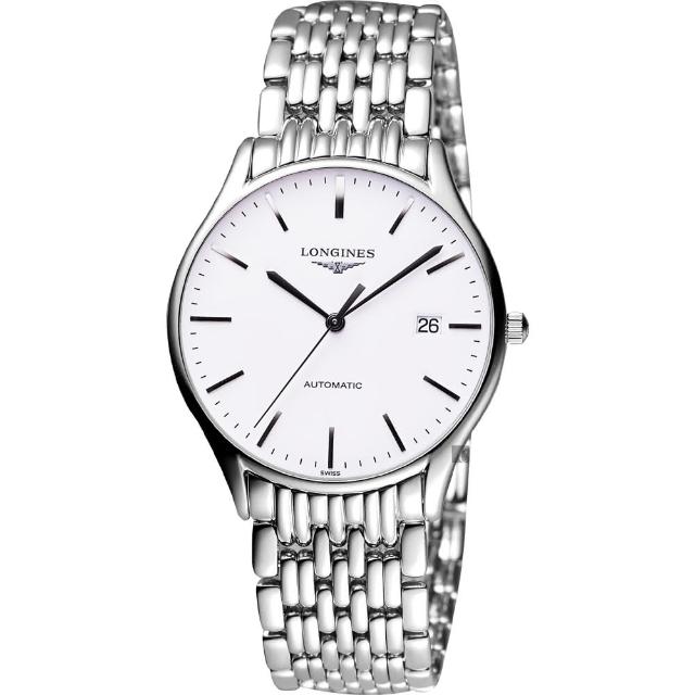 【LONGINES】浪琴 Lyre 琴韻經典機械腕錶-白x銀/38mm(L49604126)