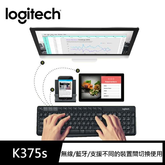 【Logitech 羅技】K375s 無線鍵盤支架組合Multi-Device