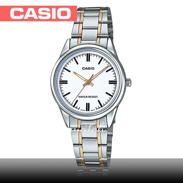 【CASIO 卡西歐】送禮首選_優雅氣質_日常生活防水_不鏽鋼錶帶_指針女錶(LTP-V005SG)