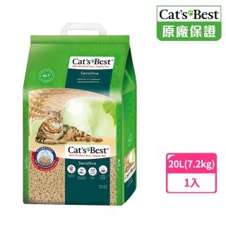 【CAT’S BEST 凱優】強效除臭凝結木屑砂(黑標凝結型)20L/7.2kg(貓砂/木屑砂/環保砂/杉木砂)