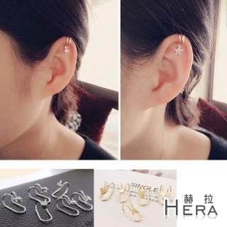 【Hera】赫拉 雙線造型無耳洞耳環耳扣耳骨夾(2色2入)
