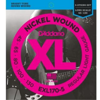 【D’Addario】EXL170-5 貝斯五弦套弦(原廠公司貨 美國製造)