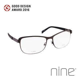 【nine 眼鏡】丹麥設計日本手工製造 EDGE系列光學眼鏡-(黑 EDGE 2226 BLK)