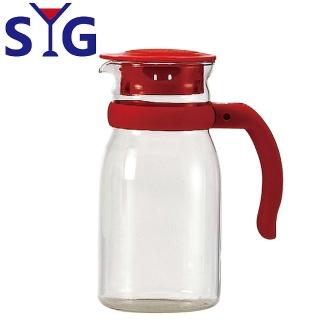 【SYG】精緻玻璃耐熱涼水壺805cc(紅蓋)