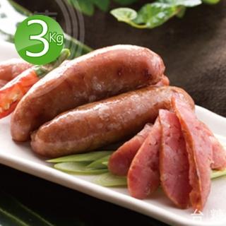 【台糖優質肉品】3kg台式香腸蒜味量販包(CAS認證豬肉)