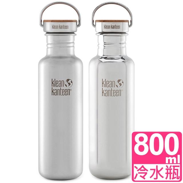 【美國Klean Kanteen】竹片蓋不鏽鋼冷水瓶800ml