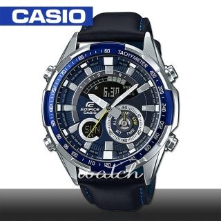 【CASIO 卡西歐 EDIFICE 系列】時尚精選_雙顯設計_超亮LED照明_溫度測量_世界時間_男錶(ERA-600L)