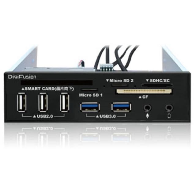 【伽利略】5.25吋多介面整合器 ATM讀卡機+USB 2.0+3.0 HUB+AUDIO(RHU03)