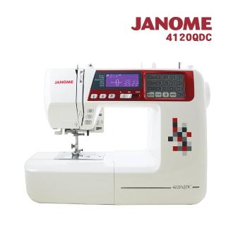 JANOME 車樂美 4120QDC 電腦型縫紉機,臺灣原裝生產,採用水平式全迴轉梭床,縫紉速度最高達700針/分以上,針距幅度及長度皆為0~7mm,具備自動穿線功能,材質為耐用複合材質,淨重僅6.8KG,適閤家用及專業縫紉。電壓110V,全機2年保固,尺寸及配件詳見產品說明,輕鬆實現精準縫製。 JANOME車樂美 4120QDC