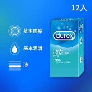 【Durex 杜蕾斯】激情裝保險套12入/盒(避孕套/衛生套/基本防護系列)