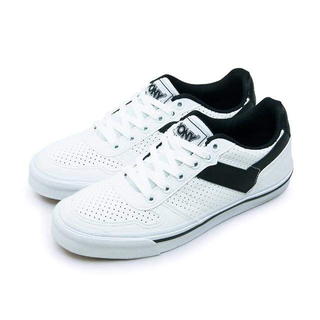 【PONY】女 復古滑板鞋 SHOOTER SKATE(白黑 71U1SH61OW)