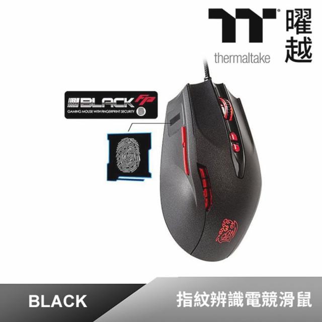 【Tt eSPORTS 曜越】BLACK FP  指紋辨識電競滑鼠(MO-BKV-WDLGBK-01)