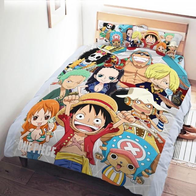 【享夢城堡】航海王 喬巴GOGOGO系列-雙人床包薄被套組