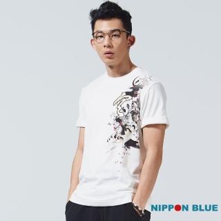 【BLUE WAY】金標五輪空 月兔圓領短TEE-日本藍