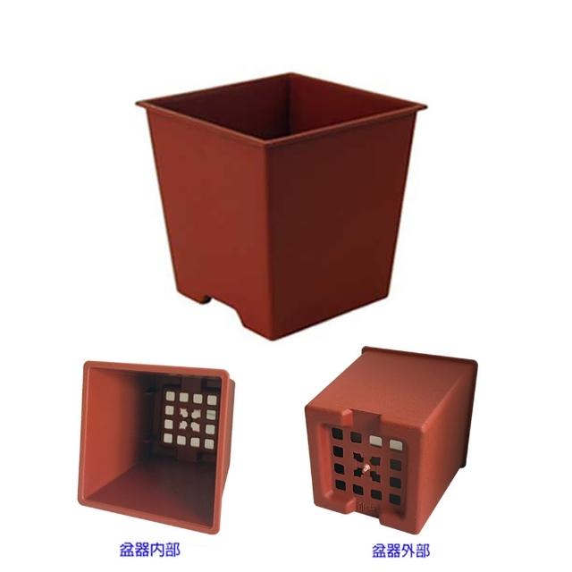 【005-D110-RE】四方型栽培盆3吋-磚紅色(厚) 【005-D110-RE】四方型栽培盆3吋-磚紅色(厚)