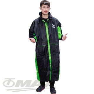 【JUMP】新二代新帥前開式休閒風雨衣-綠黑-超大5XL+通用鞋套(速)