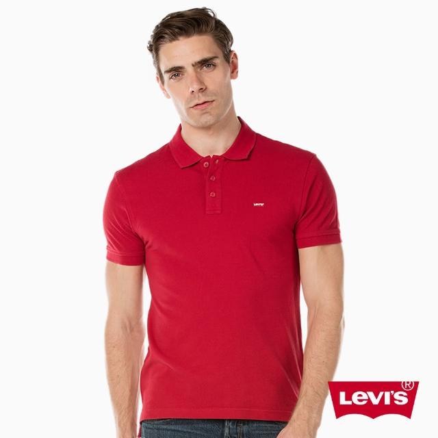 【Levis】短袖純棉 / 紅色 / POLO衫(2457400030)