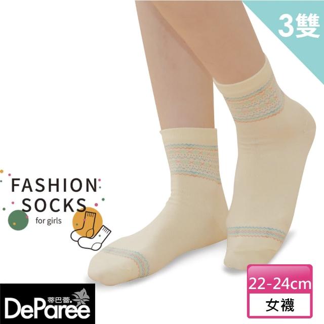 【蒂巴蕾Deparee】Fashion socks-民族圖騰(3入)