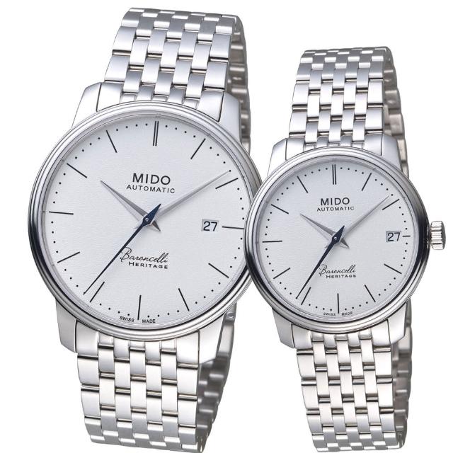 【MIDO美度錶】BARONCELLI 永恆系列III簡約時尚對錶(M0274071101000 M0272071101000)