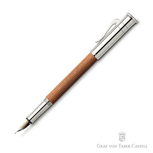 【GRAF VON FABER-CASTELL】鍍白金巴西蘇木 鋼筆(經典系列)