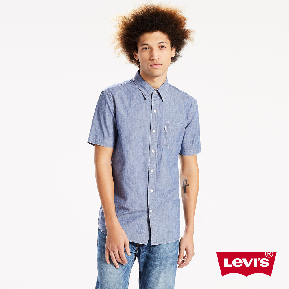 【levis】襯衫 短袖 男裝 / 牛仔
