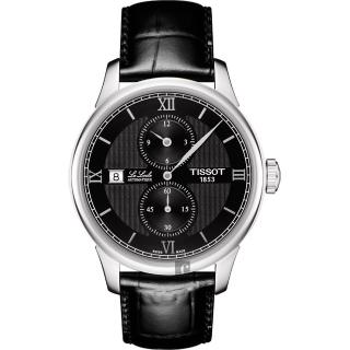 【TISSOT】天梭 LE LOCLE 力洛克雅仕機械腕錶-黑/40mm(T0064281605802)