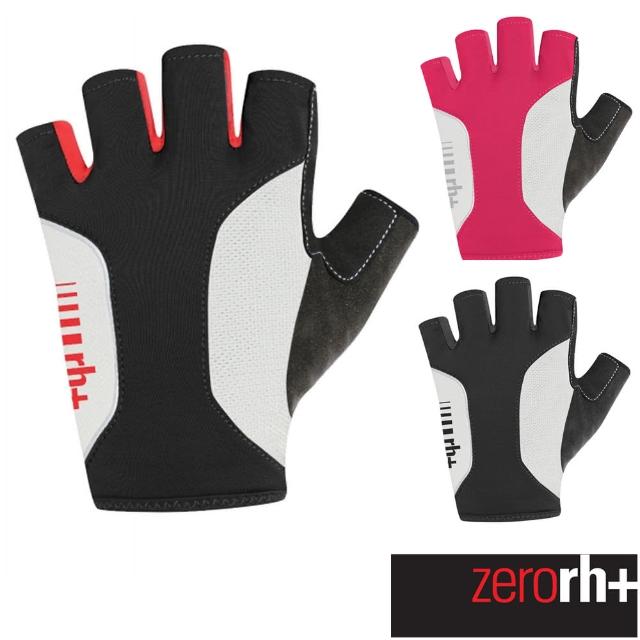 【ZeroRH+】義大利LOGO專業自行車半指手套(黑/白、桃紅、黑/紅 ECX9117)