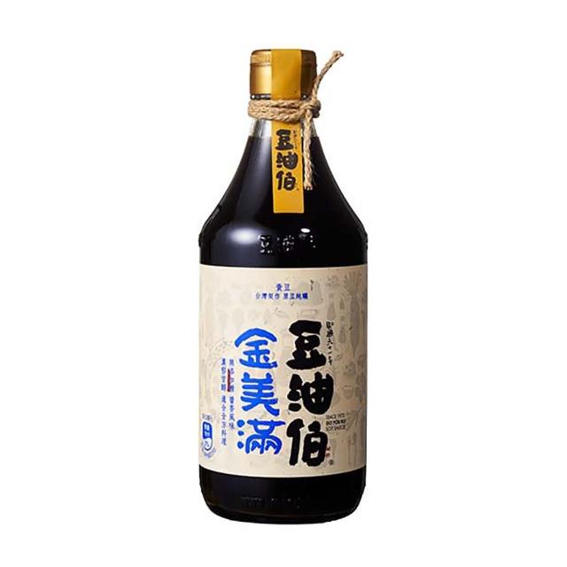 【豆油伯】金美滿醬油-無添加糖500ml(沾/拌 100%純釀造 滷/紅燒/醃漬)