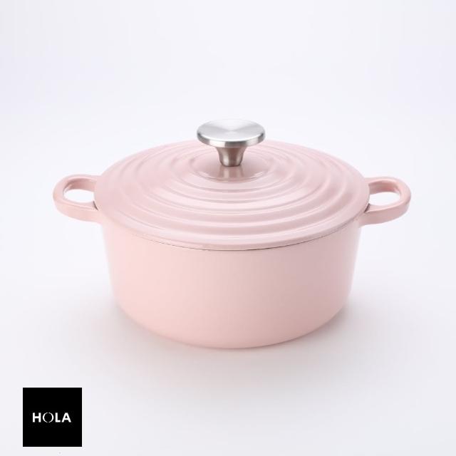 【HOLA】HOLA Amour亞莫鑄鐵琺瑯湯鍋20cm-櫻花粉