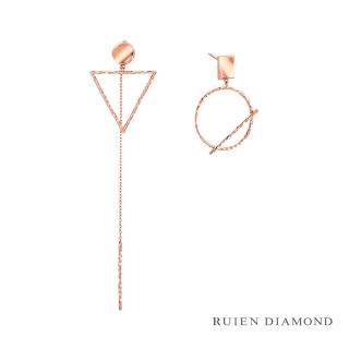 【RUIEN DIAMOND】韓國輕珠寶 飾品 配件(14K 玫瑰金 耳環 JD002)