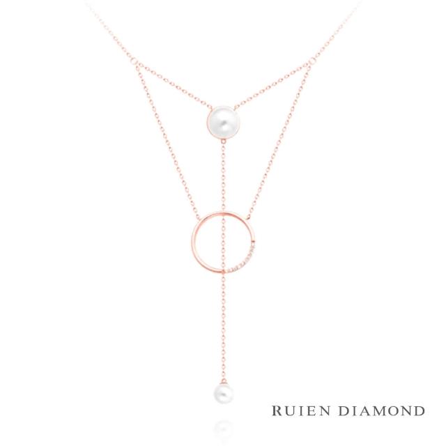 RUIEN DIAMOND 瑞恩鑽石【RUIEN DIAMOND】韓國輕珠寶 飾品 配件(14K 玫瑰金 項鍊 JN7728)