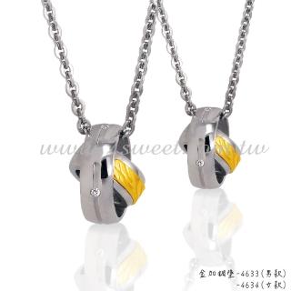 【甜蜜約定2sweet-PE46334634】情人節金+鋼對墬-約重0.24-0.13錢(金+鋼對墬)