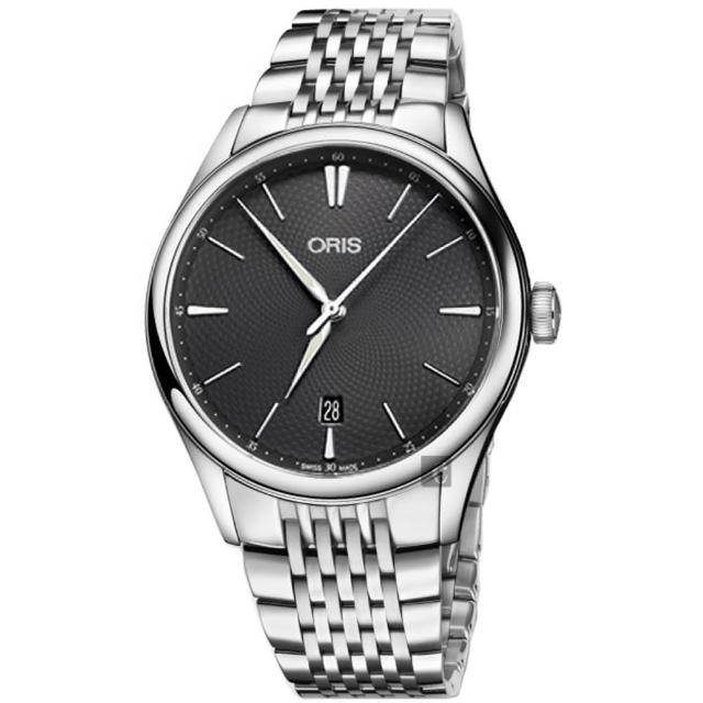 【ORIS】豪利時 Artelier 日期機械腕錶-灰/40mm(0173377214053-0782179)