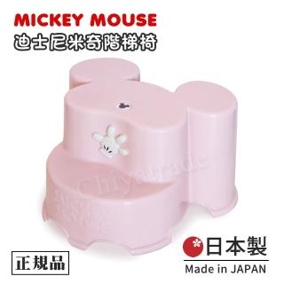 【迪士尼Disney】米奇大頭造型日本製 防滑兒童椅 階梯椅 踩腳椅 防滑矮凳(全年齡適用-紅)