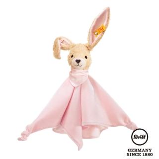 【STEIFF德國金耳釦泰迪熊】有機棉兔 Hoppel Rabbit Comforter(嬰幼兒安撫巾)