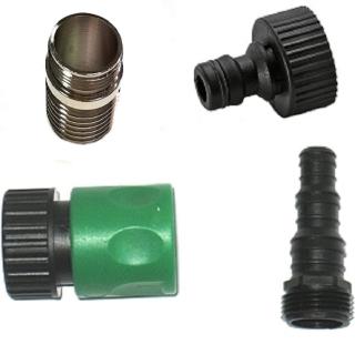 【灑水達人】單槍龍頭23.5mm外細牙銅製接頭轉四分六分水管組合2入