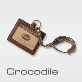 【Crocodile】Natural系列橫式識別證 0103-5809(義大利植物鞣皮革)