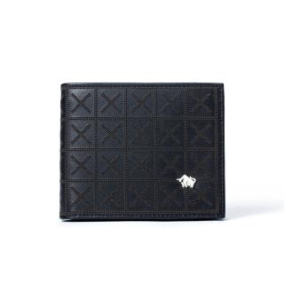 【DRAKA 達卡】極品布雅德幾何系列-真皮短夾(44DK3413)