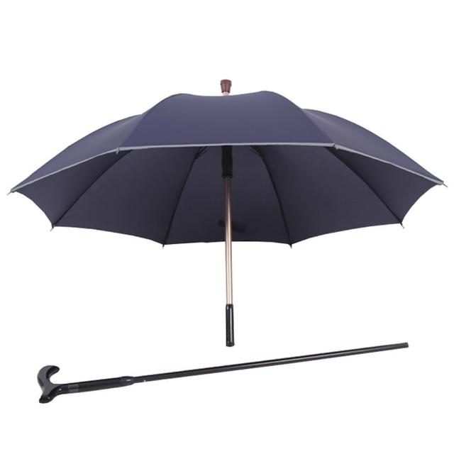 【PUSH! 好聚好傘】抽拉式管設計可單獨使用枴杖的雨傘拐杖傘登山杖(I30)