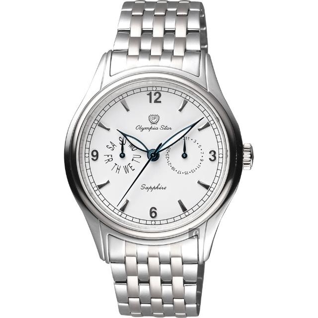 Olympia Star奧林比亞 詩人時尚男錶-銀/39mm 98022-25MS