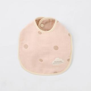 【MARURU】日本五層紗口水圍兜 嬰兒粉(日本五層紗圍兜/多層紗口水巾)