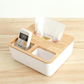 【巴芙洛】震撼價-橡木面紙盒-大(文創方形三格木蓋/面紙盒/衛生紙盒)