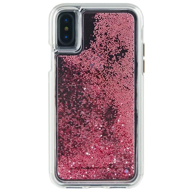 【美國 Case-Mate】iPhone XS / X Waterfall(亮粉瀑布防摔手機保護殼 - 玫瑰金)