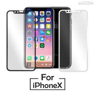 【LUCCIDA】Apple iPhone X(9H防爆鋼化玻璃貼 3D滿版)