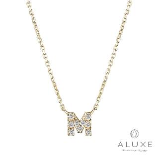 【A-LUXE 亞立詩】Alphabet系列 10K鑽石項鍊-M(網路限定商品)
