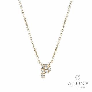【A-LUXE 亞立詩】Alphabet系列 10K鑽石項鍊-P(網路限定商品)