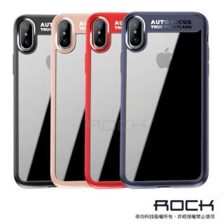 【ROCK】晶彩系列 iPhone X/XS 雙料透明背板手機保護殼