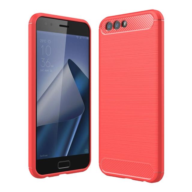 【YANG YI 揚邑】ASUS ZenFone 4 ZE554KL 5.5吋 碳纖維拉絲紋軟殼散熱防震抗摔手機殼